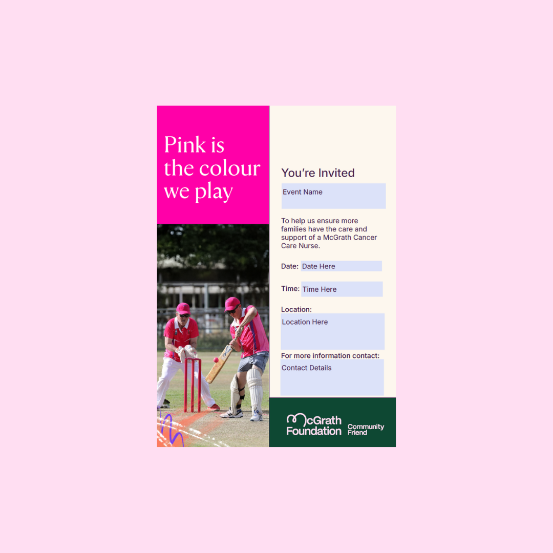 Invitation - Pink Stumps Day